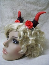 Rose Enchantress Horns Devil Demon Fantasy Mythical Horned Goddess Vampire Madam - £9.41 GBP
