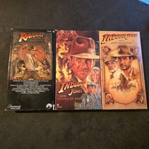 Indiana Jones VHS Trilogy Lot – Raiders of Lost Ark Temple of Doom Last ... - $179.58 MXN