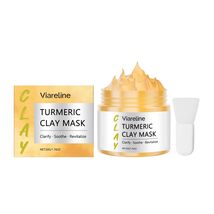 Viareline Turmeric Clay Face Mask with Turmeric Root Extract &amp; Niacinami... - $23.90