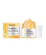 Viareline Turmeric Clay Face Mask with Turmeric Root Extract &amp; Niacinami... - $23.90