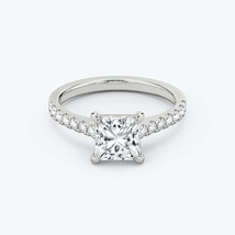 0.70 Ct Princess Cut Diamond Wedding Engagement Ring 14k White Gold Finish 925 - £71.57 GBP