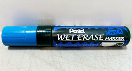 NEW Pentel Wet Erase Liquid Chalk Marker BLUE Jumbo-Tip SMW-CX bold lett... - £5.00 GBP