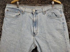 Levis 505 Jeans Men 38x30 Blue Straight Regular Fit Denim Casual Work Pants - $324.57 MXN