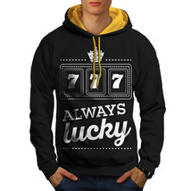 Wellcoda Lucky Slot Win Mens Contrast Hoodie, Fortune Casual Jumper - £31.46 GBP