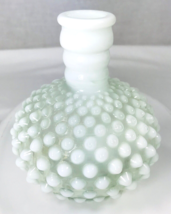 Fenton Opalescent Glass Hobnail Bud Vase Barber Jar Decanter No Stopper 5&quot; Tall - £15.17 GBP
