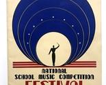 1939 Nazionale Scuola Musica da Gara Festival Programma Minneapolis Regi... - $46.73