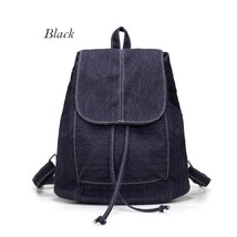 Scione Hot Sale Canvas Women Backpack Classic Drawstring Travel Daily School Bag - £20.99 GBP
