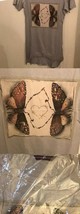 Mischa Barton ~ Cherub Moth Tee Shirt ~ Light Gray ~ Women&#39;s Size Medium - £17.60 GBP