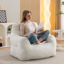 Foxhunter Bean Bag Chair, Comfy Stuffed Beanbag Chair For Adults With, Ivory - £120.45 GBP