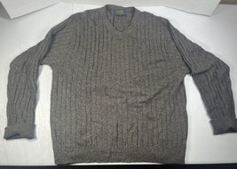 Club Room 100% Cashmere Sweater Mens MEDIUM Gray Charter Club 2 Ply Pullover - £19.83 GBP