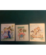 Cute Vintage Get Well Soon Cards 40s/50s Lot of 3 - $9.90