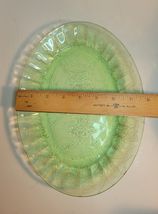 Jeanette Green Uranium Serving Platter Poinsettia Pattern 10.5" Long image 5