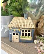 NEW! Blue Bunting Ceramic Tealight House - $38.95