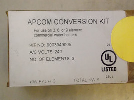 APCOM Conversion Kit 100109174 AO Smith  3 Heater Elements 3000W/240V - $135.00