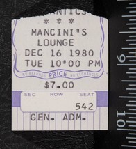 Vintage The Romantics Ticket Stub December 16 1980 Mancini&#39;s Lounge tob - £19.46 GBP