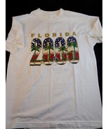 Vintage T-Shirt FLORIDA 2000 Size Medium White Cotton Shirt Beach Palm T... - £17.08 GBP