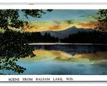 Generic Scenic Greetings Lake View Balsam Lake Wisconsin UNP Linen Postc... - £3.09 GBP