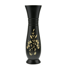 Decorative Flower Garden Black and Natural Mango Tree Wooden Vase - £17.48 GBP
