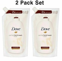 (2 Pack) Dove Caring Hand Wash - Fine Silk - 2x Refill Pack 16.9 Fl Oz Each - £17.21 GBP