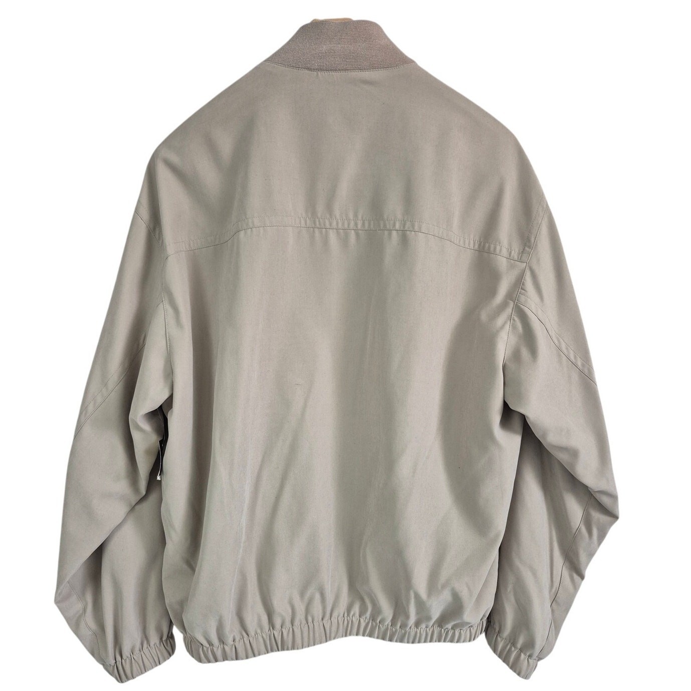NWT Claiborne Water Repellent Tan Bomber Jacket  Polyester Satin Lined Men S Item image 2