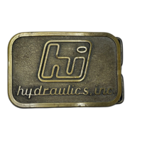 Hydraulics Incorporated Latón Hebilla de Cinturón Vintage - £34.20 GBP
