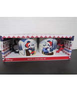Disney Mickey &amp; Minnie Holiday Christmas Mugs Set of 2 New in Box  - £40.05 GBP