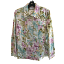 Alfred Dunner Jacket Size 10 Blazer Floral Cruise Flowers Tropical Summer Colors - £17.57 GBP