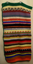 Crocheted Granny Afghan Hand Made Colorful Boho Music Festival Blanket 44 x 50 - £31.11 GBP