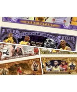 10 Each Kobe Bryant Michael Jordan LeBron James Collectible NBA Dollar B... - £11.67 GBP