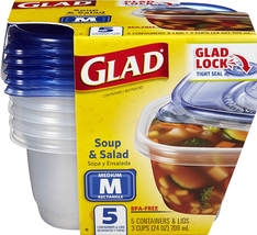Glad Medium Square Food Storage Containers for Everyday Use | Medium Square Food - £7.75 GBP