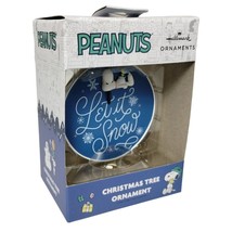 Hallmark Ornaments Peanuts Snoopy Let it Snow Round Christmas Tree Ornament New - £9.70 GBP