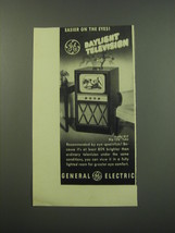 1949 General Electric Model 817 Television Ad - Easier on the eyes! - £14.49 GBP