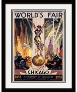 Chicago World&#39;s Fair 1933 by Glen C Sheffer Framed Fine Art Print - £312.47 GBP