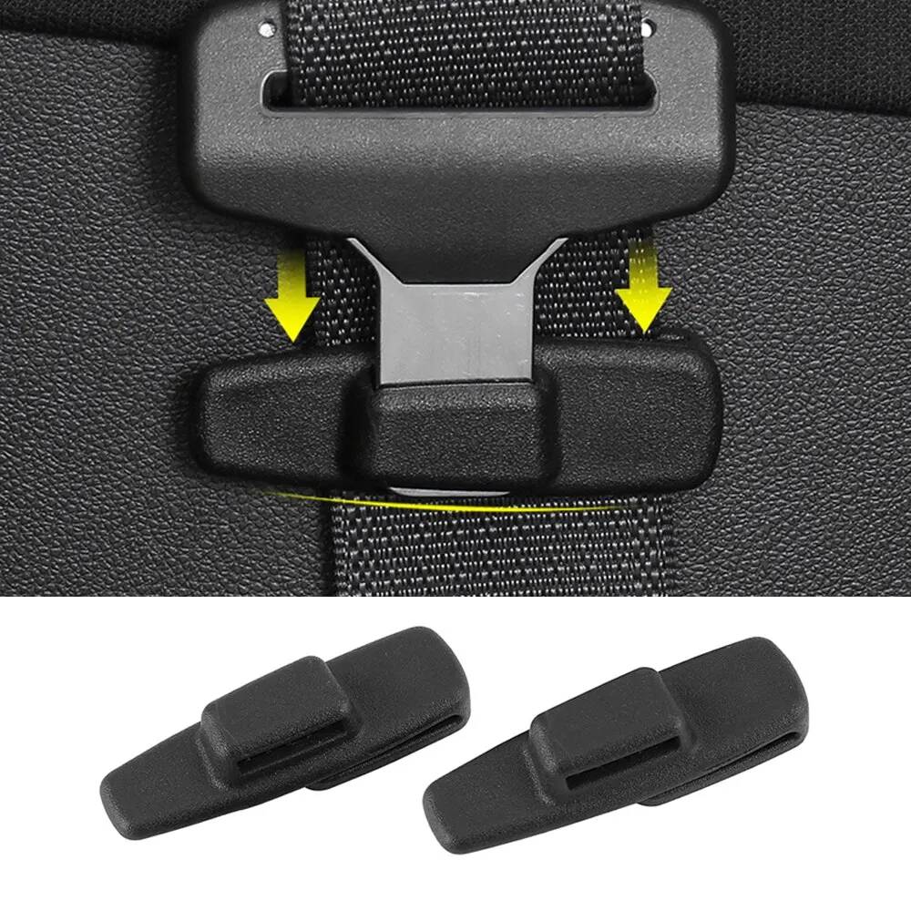 2PCS Car Safety Belt Protection Clip Limiter Buckle Stopper Safety Belt - £10.50 GBP