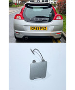 10-13 OEM Volvo C30 REAR Bumper Cover Tow Hook Plug Cap Trim Molding Silver - $23.92