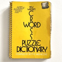 1976 New Websters Crossword Puzzle Dictionary Compiled Bettye Melnicove Indexed - £18.05 GBP