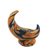 Vintage 1990&#39;s polymer clay crescent shaped incense burner - $278.23 MXN