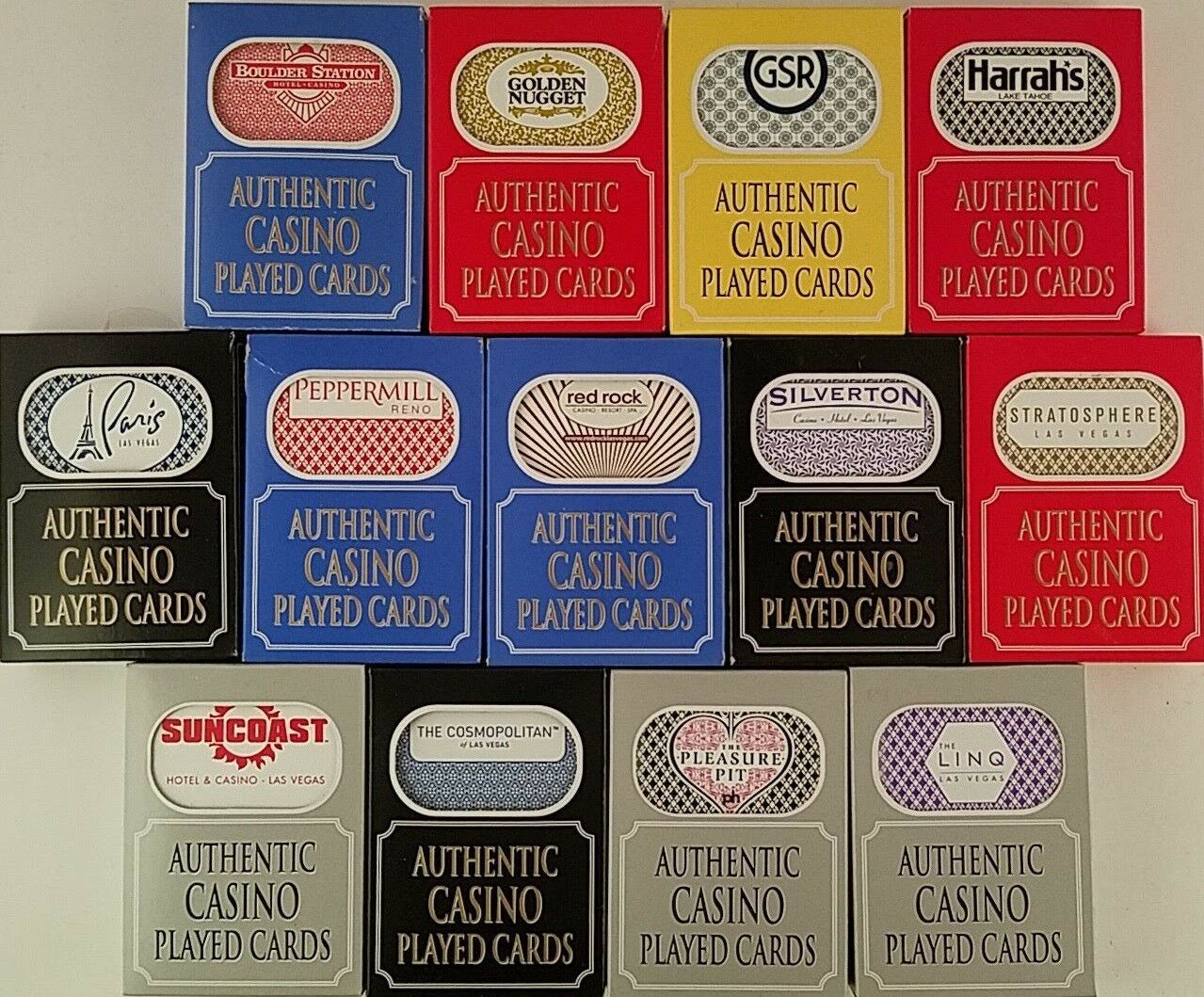 Las Vegas Authentic Casino Table Played Cards Poker, Select: Casino - $2.99