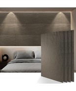 3D Faux Stone Wall Panels, 4pc Cement Gray PU Wainscoting, 31 Sq Ft - $1,438.51 MXN