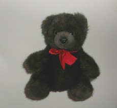 Vintage 1989 HUG-A-PLUSH Commonwealth Dark Brown Teddy Bear Stuffed Animal Plush - $19.00