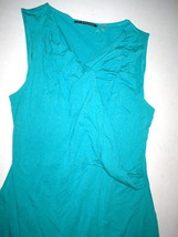 Womens New Designer Elie Tahari Top Aqua Blue Small S Teal Modal Elastane  - $198.00