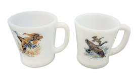 Fire King Anchor Hocking Game Birds Coffee Mugs Mallard Ducks Canada Goose Two - £19.26 GBP
