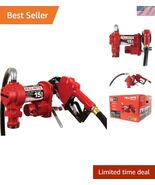 115V 15 GPM Fuel Transfer Pump w/Discharge Hose & Automatic Nozzle Red | Gaso... - $988.25