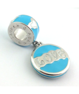 Lauren G Adams Rhodium &amp; Enamel Blue &amp; White Love Charm Bead, Fits All B... - €20,42 EUR