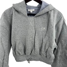 For Love &amp; Lemons Grey Cropped Ellie Hoodie Size XS New - £37.02 GBP