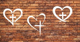 Faith Heart SVG Decal Set | Christian Cross &amp; Heart Digital Download | S... - $3.50