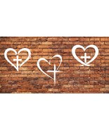 Faith Heart SVG Decal Set | Christian Cross &amp; Heart Digital Download | S... - $3.50