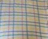 Vintage Beacon woven knit baby blanket pastel Plaid pink blue yellow WPL... - £34.37 GBP