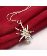 Stamp Silver Women Elegant Charm, Starfish Beautiful Necklace Fashion Je... - $284.06 MXN