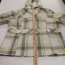 Dollhouse Women's Green/Gray Wool Blend Removable Hoodie Coat Jacket Size 3X image 8